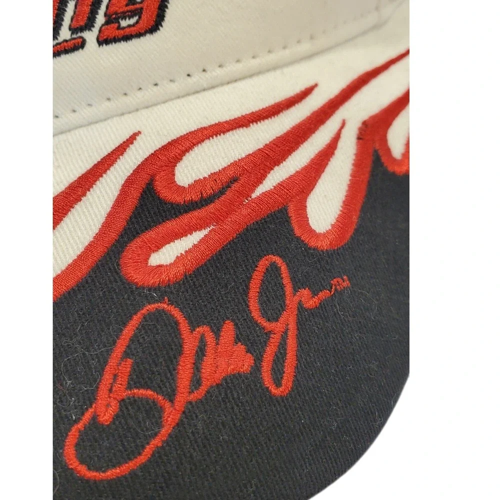 Chase Authentics Dale Earnhardt Jr Budweiser Racing Hat Red Black Flame NASCAR 8
